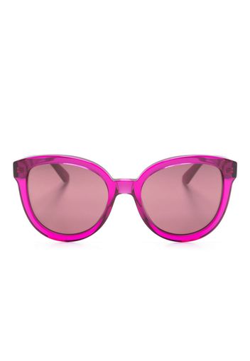 Gucci Eyewear Occhiali da sole cat-eye con placca logo - Viola