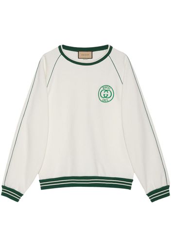 Gucci logo-embroidered cotton sweatshirt - Toni neutri