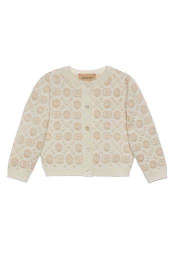 Gucci Kids Double-G wool cardigan - Toni neutri