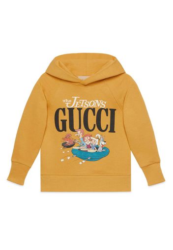 Gucci Kids Felpa in cotone stampato - Arancione