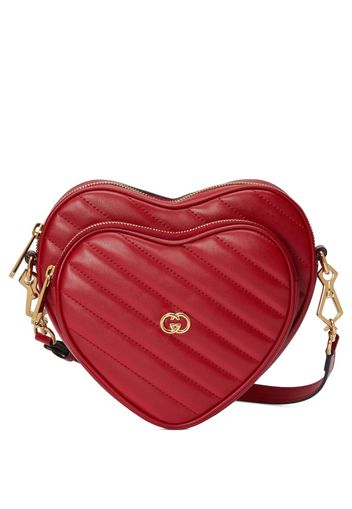 Gucci Interlocking G Mini Heart shoulder bag - Rosso