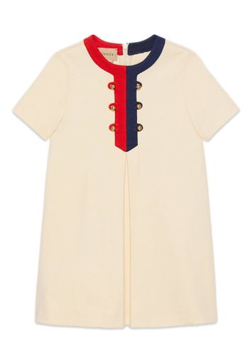 Gucci Kids box-pleat jersey dress - Toni neutri