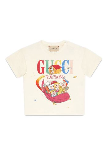 Gucci Kids graphic-print cotton T-shirt - Toni neutri