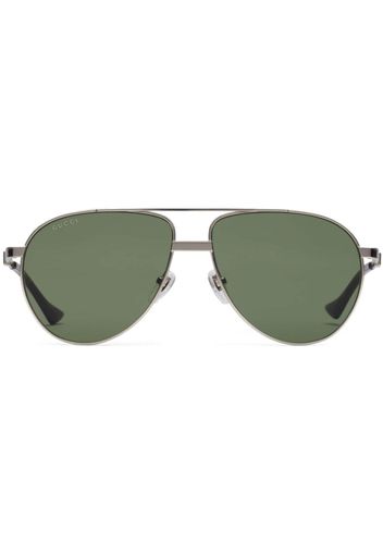 Gucci Eyewear Occhiali da sole oversize con stampa - Argento