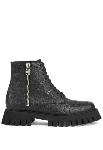 Gucci GG leather boots - Nero