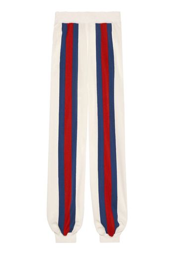 Gucci Web-stripe-detail panelled track pants - Bianco