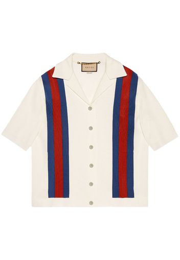 Gucci Web-stripe short-sleeve shirt - Bianco