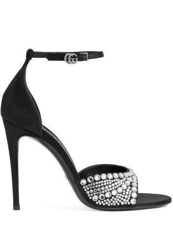 Gucci 100mm crystal-embellished sandals - Nero