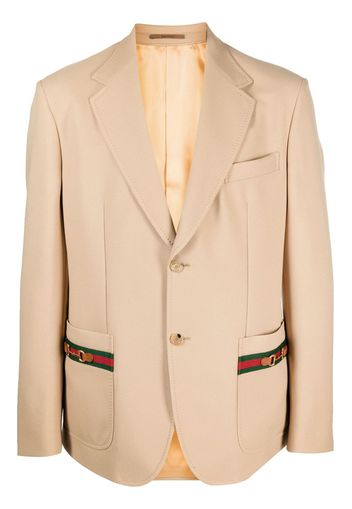 Gucci Blazer monopetto con revers a lancia - Toni neutri