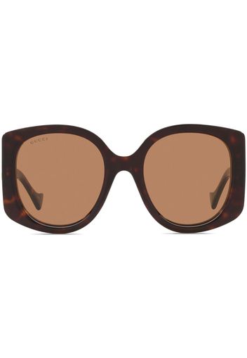 Gucci Eyewear Interlocking G round-frame sunglasses - Marrone