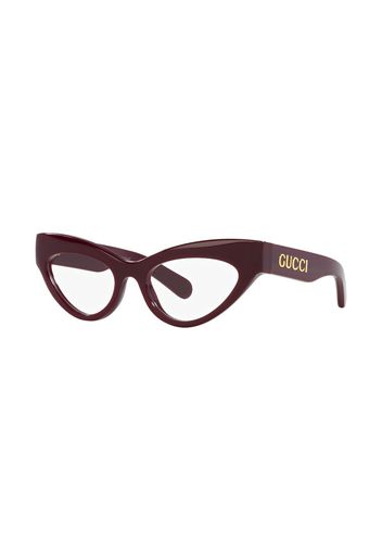 Gucci Eyewear cat-eye frame glasses - Rosso