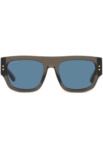 Gucci Eyewear logo-engraved square-frame sunglasses - Grigio