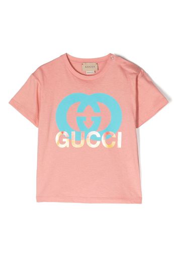 Gucci Kids T-shirt con stampa - Rosa