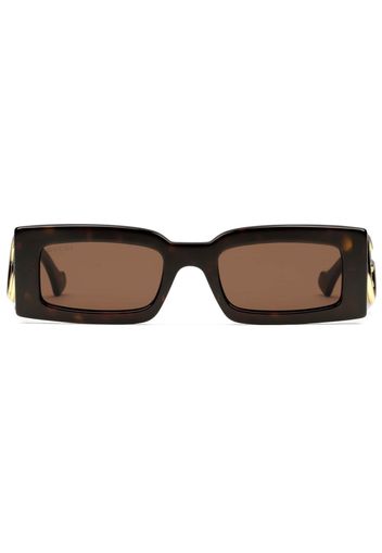 Gucci Eyewear Occhiali da sole GG squadrati - Marrone