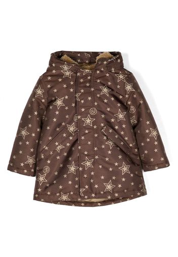 Gucci Kids padded Double G hooded jacket - Marrone