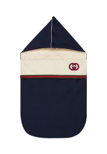 Gucci Kids Sacco nanna con ricamo - Blu