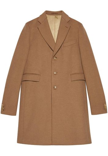 Gucci single-breasted camel hair coat - Marrone