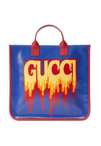 Gucci Kids logo-print faux-leather bag - Blu