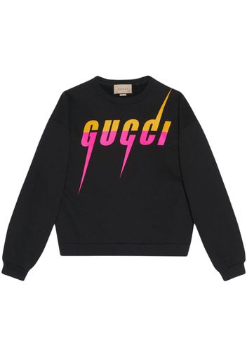 Gucci Blade logo-print cotton sweatshirt - Nero