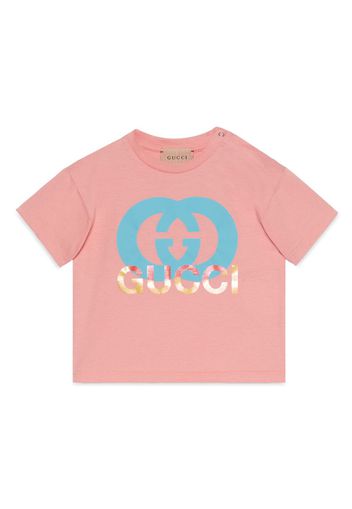 Gucci Kids logo-print cotton T-Shirt - Rosa