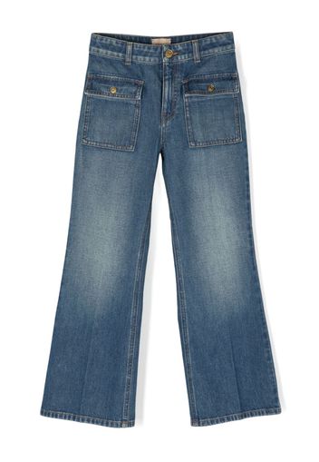 Gucci Kids Jeans a gamba ampia - Blu