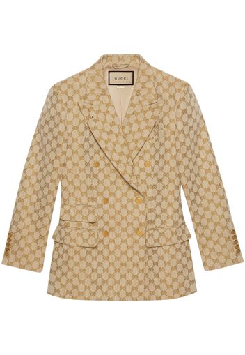 Gucci Blazer GG con effetto jacquard - Giallo