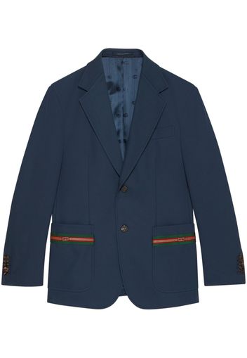 Gucci Blazer monopetto a righe - Blu