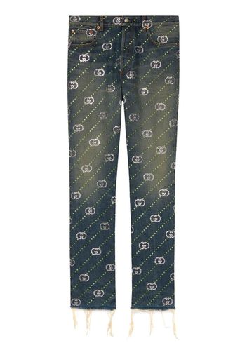 Gucci Interlocking G straight-leg jeans - Blu