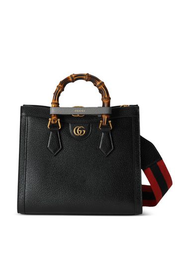 Gucci Borsa a spalla con placca logo - Nero