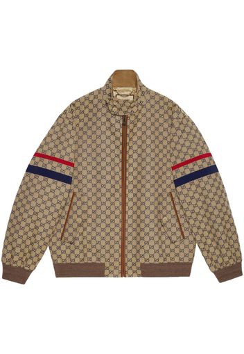 Gucci GG cotton canvas bomber jacket - Marrone