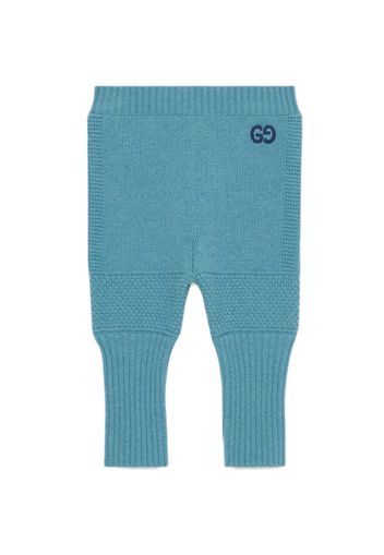 Gucci Kids Pantaloni con ricamo - Blu