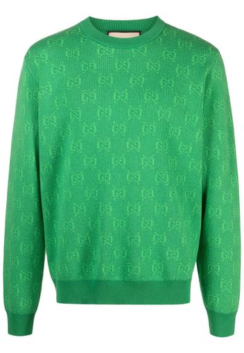 Gucci jacquard-logo wool jumper - Verde