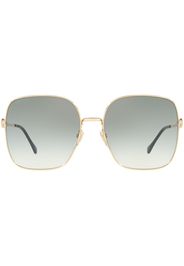 Gucci Eyewear horsebit-embellished oversized sunglasses - Oro