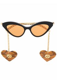 Gucci Eyewear Occhiali da sole cat-eye - Nero