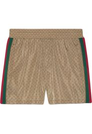 Gucci Shorts sportivi GG Supreme - Marrone