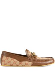 Gucci Mocassini GG con morsetto - Marrone