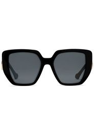 Gucci Eyewear Occhiali da sole oversize con Doppia G - Grigio