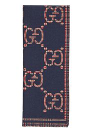 Gucci Sciarpa GG con effetto jacquard - Blu