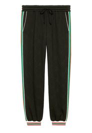 Gucci Pantaloni sportivi con logo GG jacquard - Nero