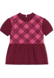 Gucci Kids check-pattern short-sleeve dress - Rosa