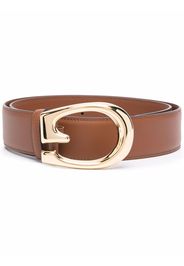 Gucci G-buckle leather belt - Marrone