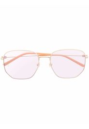 Gucci Eyewear GUCCI EYEWEAR GG0396S 004 GOLD GOLD PINK Leather/Fur/Exotic Skins->Leather - Oro