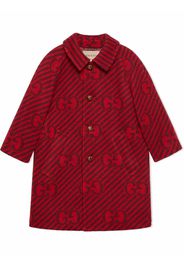 Gucci Kids logo print coat - Rosso