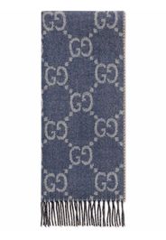 Gucci Sciarpa con motivo GG jacquard - Blu