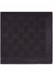 Gucci Sciarpa con logo GG jacquard - Nero