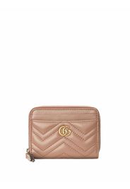 Gucci GG Marmont matelassé zip card case - Toni neutri