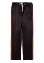 Gucci Pantaloni sportivi con dettaglio Web - Nero