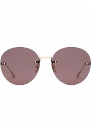 Gucci Eyewear frameless round sunglasses - Marrone