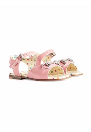 Gucci Kids Sandali con morsetto glitter - Rosa