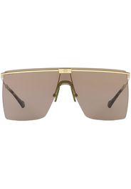 Gucci Eyewear engraved-logo oversize-frame sunglasses - 2300I1 Gold